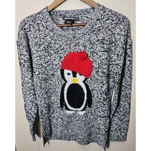 United States Sweaters Penguin Hat Holiday Ugly Christmas Sweater Womens Small